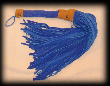 blue suede flogger leather